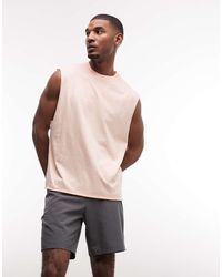 4505 - Quick Dry Cotton Raw Hem Cut Off Training Tank - Lyst
