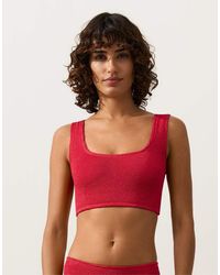 Oysho - Crinkle Bikini Top - Lyst
