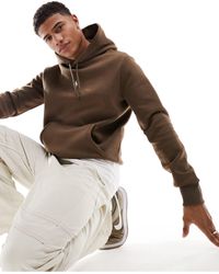 Polo Ralph Lauren - Sweat à capuche en double maille avec logo emblématique au centre - marron délavé - Lyst