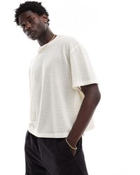 ASOS - T-shirt oversize coupe carrée en maille eu crochet - Lyst