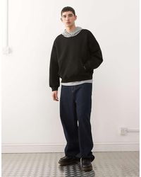 Reclaimed Vintage - Heavyweight Hoodie With Contrast Check Hood And Back Graphic - Lyst