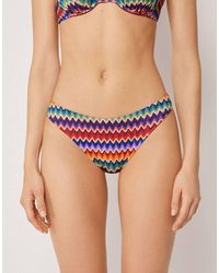 Calzedonia - Bikini Bottoms Vibrant Chevron - Lyst