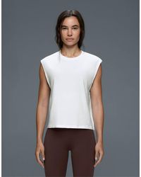 Oysho - Cotton Blend Sleeveless Seamless T-Shirt - Lyst