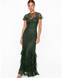 Maya - Flutter Sleeve Ruffle Lace Maxi Dress - Lyst