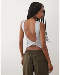 ASOS - Sleeveless Open Back Top - Lyst