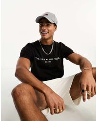 Tommy Hilfiger - Embroidered Flag Logo T-Shirt - Lyst