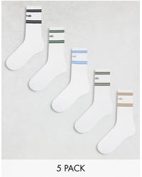 Jack & Jones - 5 Pack Striped Tennis Socks - Lyst