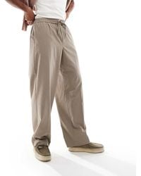 ASOS - Pull On Smart Wide Leg Trousers - Lyst