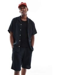 Jack & Jones - Texture Revere Collar Shirt And Short Set - Lyst