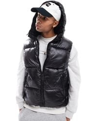 Bershka - Faux Leather Gilet - Lyst