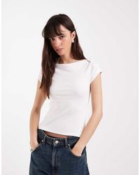 ASOS - Boat Neck Short Sleeve Baby Tee - Lyst