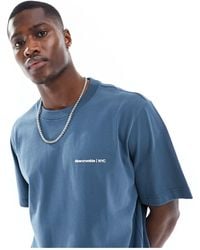 Abercrombie & Fitch - T-shirt medio con logo micro sul davanti e sul retro - Lyst