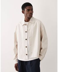 ASOS - Pinstripe Harrington Jacket - Lyst