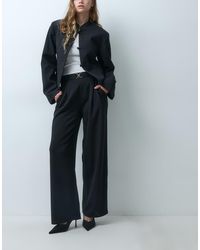 Jdy - Belt Detail Wide Leg Pants - Lyst