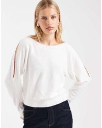 Mango - Teen Cut Out Long Sleeve Knitted Top - Lyst
