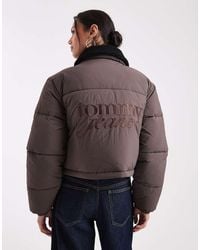 Tommy Hilfiger - Teddy Collar Puffer Jacket - Lyst