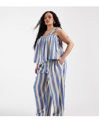 ASOS - Asos Design Curve Delilah Beach Cheesecloth Trouser - Lyst