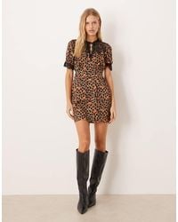 Never Fully Dressed - Satin Lace Trim Mini Dress - Lyst