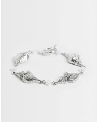 ASOS - – farbenes armband mit t-steg und muschelschalen-gliedern - Lyst