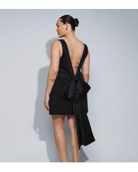 ASOS - Asos Design Curve Slash Neck Shift Mini Dress With Bow Back - Lyst