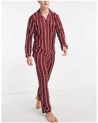 Herren Bekleidung Nachtwäsche Schlafanzüge und Loungewear Chelsea Peers pyjama mit knopfleiste und roboter-print in Weiß für Herren 