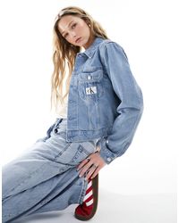 Calvin Klein - Cropped 90's Denim Jacket - Lyst