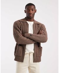 Levi's - Pull zippé en maille épaisse riche en laine - marron - Lyst