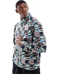 Parlez - – vassar – fleecejacke mit em print und reißverschluss - Lyst