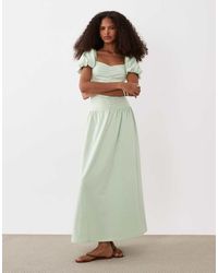 ASOS - Ruched Front Midi Tea Dress - Lyst