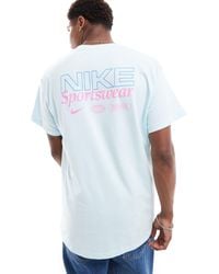 Nike - T-shirt à imprimé graphique au dos - clair - Lyst