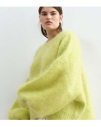 ARRANGE - Curve Premium Oversized Round Neck Mohair Jumper - Lyst