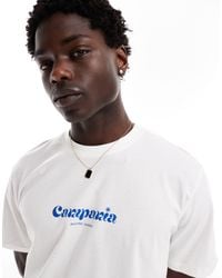 SELECTED - T-shirt oversize avec imprimé sur la poitrine - Lyst