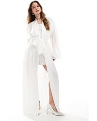 Six Stories - – bridal – maxi-bademantel aus satin - Lyst