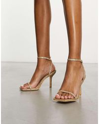Glamorous - Barely There Heeled Sandals - Lyst