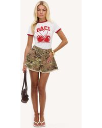 Loavies - Devotion Like This Denim Shorts With Camo Print - Lyst