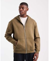 ASOS - Essentials Relaxed Fit Zip Through Hoodie - Lyst
