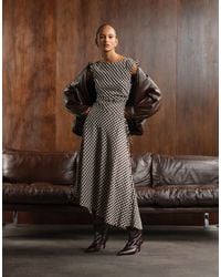 & Other Stories - Asymmetric Side Tie Midi Dress - Lyst