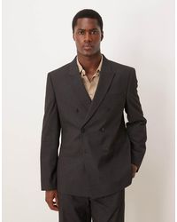 ASOS - Chaqueta De Traje De Corte Slim En Antracita De -Gris - Lyst