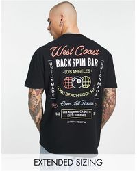 ASOS - T-shirt comoda nera con stampa di bowling sul retro - Lyst