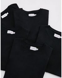 TOPMAN - 5 Pack Classic T-shirt - Lyst