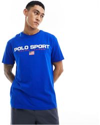 Polo Ralph Lauren - Sport capsule - t-shirt classica oversize medio con logo sul davanti - Lyst