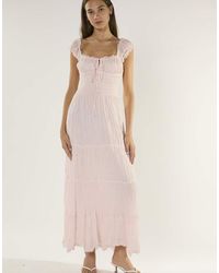 Glamorous - Babydoll Maxi Dress - Lyst