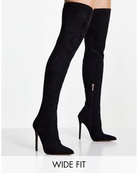 ASOS - Wide Fit Koko Heeled Over The Knee Boots - Lyst
