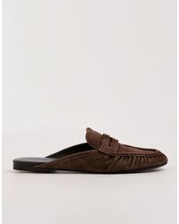 Vagabond Shoemakers - Vagabond shoemaker – aleya – geraffte loafer-pantoletten aus wildleder - Lyst