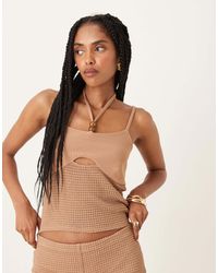 ASOS - Co-Ord Crochet Halter Neck Detail Top With Bead Detail - Lyst