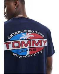 Tommy Hilfiger - T-shirt con stampa con palma sulla schiena - Lyst
