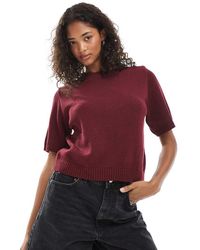 ASOS - Knitted Half Sleeve Top - Lyst