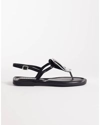 SEQWL - Flat Sandals With Embellishment - Lyst