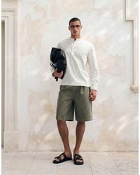 ASOS - Regular Fit Overhead Shirt With Henley Collar - Lyst