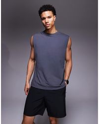 4505 - Icon Oversized Cotton Pump Training Tank With Quick Dry Finish - Lyst